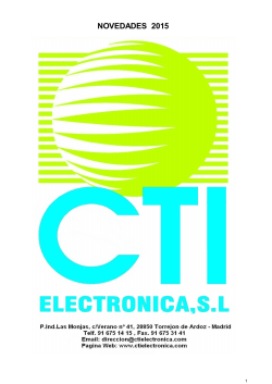 Novedades 2015 - CTI ELECTRONICA SL