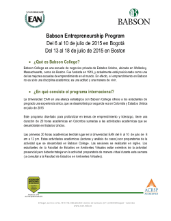 Babson Entrepreneurship Program Del 6 al 10