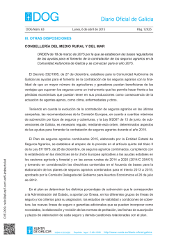 orden de subvenciones 2015 xunta de galicia