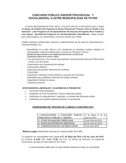 documento CONCURSO PARA proveer ASESOR PSICOSOCIAL Y