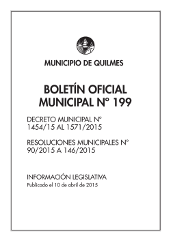 BOLETÍN OFICIAL MUNICIPAL Nº 199