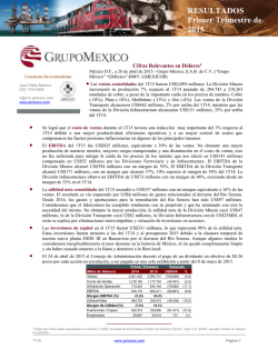 GM&eacute;xico Reporta Resultados del 1T15