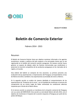 Boletín de Comercio Exterior