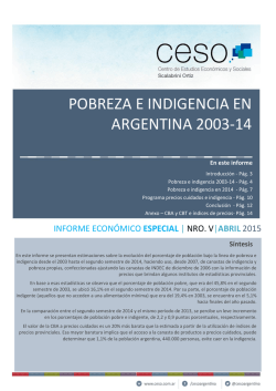POBREZA E INDIGENCIA EN ARGENTINA 2003-14