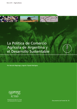 La Política de Comercio Agrícola de Argentina y el Desarrollo