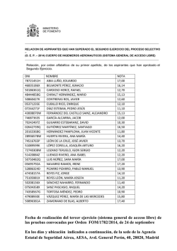 Relacion de aspirantes que han superado el segundo ejercicio del