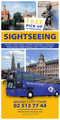 SIGHTSEEING - Brussels City Tours