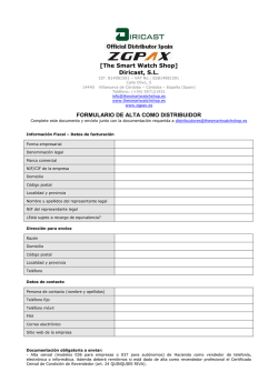 Formulario Alta Distribuidor ZGPAX