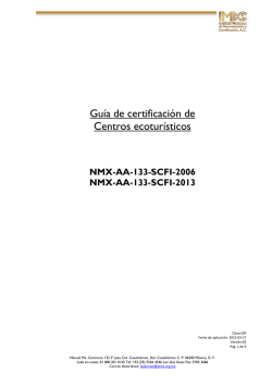 Gu&iacute;a de certificaci&oacute;n de Centros ecotur&iacute;sticos