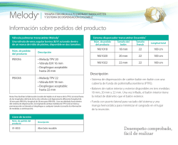 Informaci&oacute;n sobre pedidos del producto