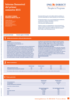 Informe Semestral del segundo semestre 2014