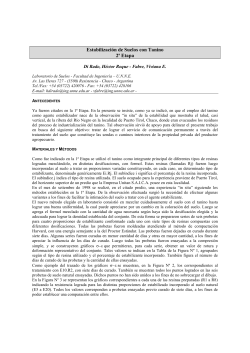 Estabilización de Suelos con Tanino 2ª Etapa