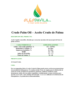 Ficha t&eacute;cnica Aceite Crudo Palma CPO