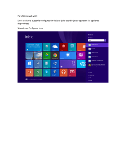 Para Windows 8 y 8.1 En el escritorio buscar la configuración