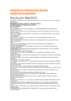 Resolución 960/2015