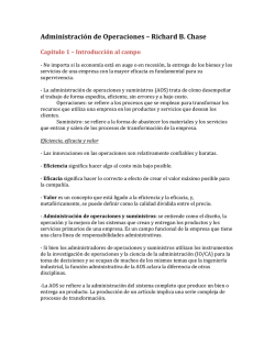 Administraci&oacute;n de Operaciones &ndash; Richard B. Chase