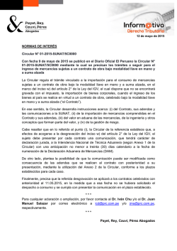 Informativo Tributario 002 - Payet, Rey, Cauvi, Pérez Abogados
