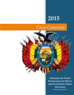 Gu&iacute;a Consular - Embajada del Estado Plurinacional de Bolivia en