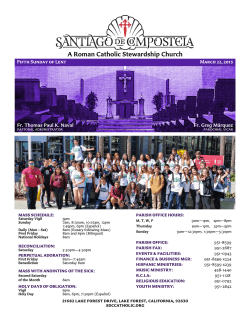 SdC Bulletin 3-22-15 - Santiago de Compostela Catholic Church