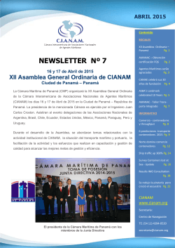 Newsletter Nº 7 – Abril 2015