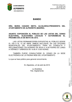 Bando censo electoral - Ayuntamiento de Alpedrete