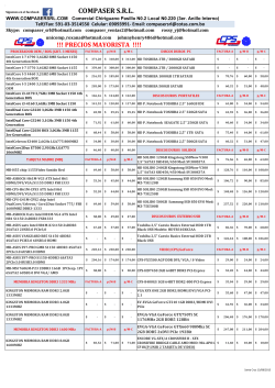 Lista de precios actualizada