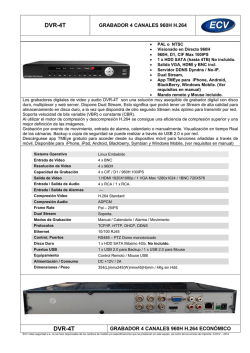 DVR-4T DVR-4T - ECV Vídeo Seguridad SA