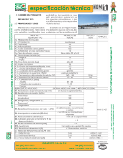 Ficha T&eacute;cnica de Technoply TPO