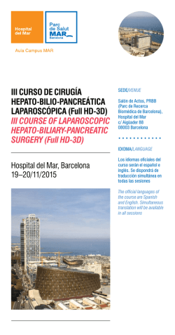 III CURSO DE CIRUG&Iacute;A HEPATO-BILIO-PANCRE&Aacute;TICA
