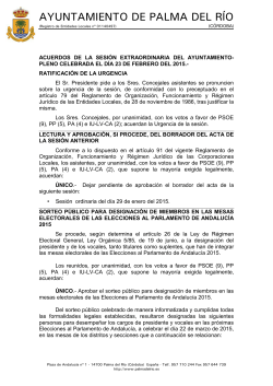 Acuerdos - Ayuntamiento de Palma del Rio