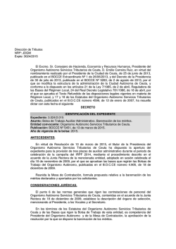 Direcci&oacute;n de Tributos NRf&ordf;: JDGM Expte: 3024/2015 El