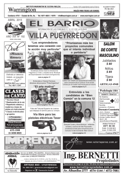 edición Abril 2015 - El Barrio Pueyrredon