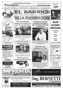 edici&oacute;n Abril 2015 - El Barrio Pueyrredon
