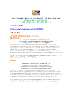informaci&oacute;n - Colegio Federado de Ingenieros y de Arquitectos