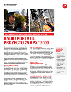 RADIO PORT&Aacute;TIL P25 APX&trade; 2000