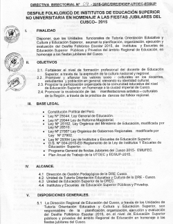 Directiva - Direcci&oacute;n Regional de Educaci&oacute;n Cusco
