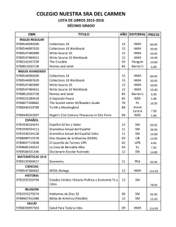 Libros de texto de 10mo a 12mo - Colegio Nuestra Se&ntilde;ora del