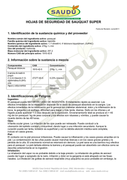 Hoja de Seguridad de Sauquat
