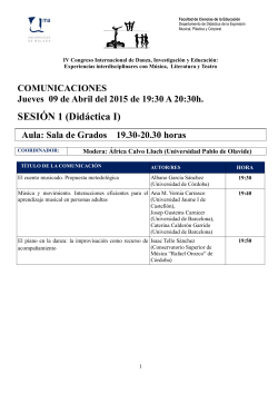 Distribuciones - IV Congreso Internacional de Danza, Investigaci&oacute;n