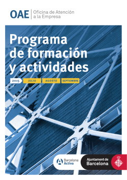 Programa de formación y actividades