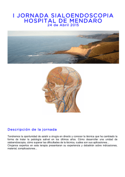I JORNADA SIALOENDOSCOPIA HOSPITAL DE MENDARO