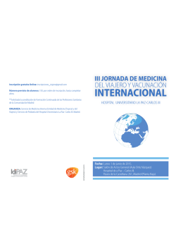 iii jornada de medicina del viajero y..