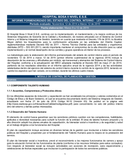 informe cuatrimestral del estado del control interno