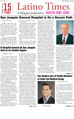 A bilingual publication - HEALTH CARE ISSUE San