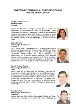 simposio internacional en neurociencias “focus en epilepsia”