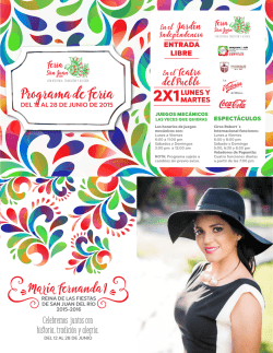 Programa de Feria - Turismo San Juan del Río