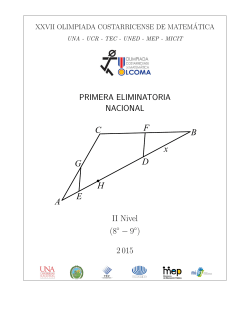 Examen 2015 - Olimpiadas Costarricenses de Matemática OLCOMA