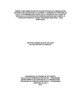 dise&ntilde;o e implementaci&oacute;n de una estrategia de comunicaci&oacute;n