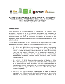 III Congreso Salud Ambiental y Ocupacional