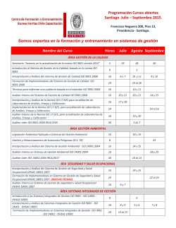 Descargue Programación - Bureau Veritas Argentina